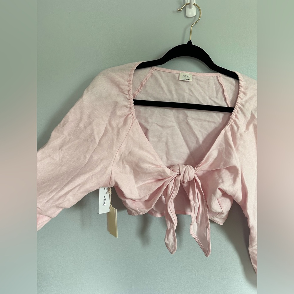 Aritzia Wilfred Venus Blouse Magnolia - Picture 2 of 5